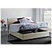 Letto Piazza E Mezza Astrid, Letto Contenitore Con Rivestimento In Tessuto, 100% Made In Italy, Apertura Frontale, Adatto Per Materasso Cm 120x200, Beige - Foto miniatura 3