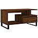 Tavolino Salotto Rovere Marrone 90x49x45 Cm Legno Multistrato - Foto miniatura 2