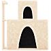 Albero Per Gatti Con Tiragraffi In Sisal Crema 83 Cm - Foto miniatura 5