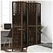 Divisorio Ambienti 4 Pannelli Marrone Scuro Massello Paulownia - Foto miniatura 1