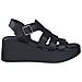 Black Casual Open Sandals Sandali Pelle Scarpe Donna Nero Eu 38, 1-28018-42 001 - Foto miniatura 2