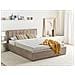 Letto Contenitore Bouclé Montlaur 160 X 200 Cm Tortora - Foto miniatura 1