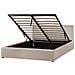 Letto Contenitore Bouclé Montlaur 160 X 200 Cm Tortora - Foto miniatura 4
