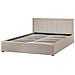 Letto Contenitore Bouclé Montlaur 160 X 200 Cm Tortora - Foto miniatura 5