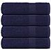 Asciugamani Doccia 4 Pz Blu Marino 70x140cm 360g/m 100% Cotone - Foto miniatura 1