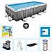 Piscina Fuori Terra - Rettangolo - 549x274x122 Cm - Grigio - Include Accessori Coordinati Cb34 - Foto miniatura 1