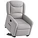 Poltrona Alzapersona Reclinabile Grigio Nuvola in Tessuto - Foto miniatura 3