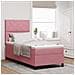 Letto a Rete con Materasso Rosa Singolo in Velluto - Foto miniatura 2