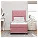 Letto a Rete con Materasso Rosa Singolo in Velluto - Foto miniatura 5