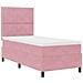 Letto a Rete con Materasso Rosa Singolo in Velluto - Foto miniatura 6