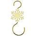 Grandi Ganci A Fiocco Di Neve Per Ornamenti - Set Da 10, Appendini In Metallo Per Decorazioni Albero Di Natale Gold - Foto miniatura 2