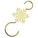 Grandi Ganci A Fiocco Di Neve Per Ornamenti - Set Da 10, Appendini In Metallo Per Decorazioni Albero Di Natale Gold - Foto miniatura 3