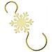 Grandi Ganci A Fiocco Di Neve Per Ornamenti - Set Da 10, Appendini In Metallo Per Decorazioni Albero Di Natale Gold - Foto miniatura 4