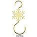 Grandi Ganci A Fiocco Di Neve Per Ornamenti - Set Da 10, Appendini In Metallo Per Decorazioni Albero Di Natale Gold - Foto miniatura 5