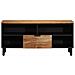 Mobile TV Marrone 100 x 33.5 x 46 cm Legno massello di acacia - Foto miniatura 4