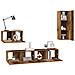 Mobile TV da Parete 4 pcs Legno vecchio 200 x 30 x 30 cm - Foto miniatura 3