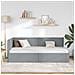 Cornice del letto ad angolo Grigio chiaro 90 x 190 cm Tessuto - Foto miniatura 4