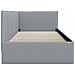 Cornice del letto ad angolo Grigio chiaro 90 x 190 cm Tessuto - Foto miniatura 6