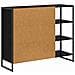 Mobile laterale Rovere Nero 96.5 x 30 x 75 cm Legno multistrato - Foto miniatura 8