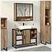 Set di mobili per il bagno con porta 2 pcs Rovere artigianale - Foto miniatura 2