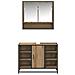 Set di mobili per il bagno con porta 2 pcs Rovere artigianale - Foto miniatura 7