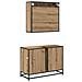 Set di mobili per il bagno con porta 2 pcs Rovere artigianale - Foto miniatura 9