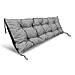 Cuscino da giardino impermeabile grigio 180x50 cm per sedia a sdraio - Foto miniatura 3
