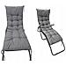 Cuscino da giardino impermeabile grigio 180x50 cm per sedia a sdraio - Foto miniatura 2