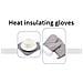 Set Di Guanti Da Forno E Presine In Cotone - Guanti Da Forno Resistenti Al Calore, Set Da 4 Pezzi Grey - Foto miniatura 3