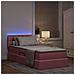 Letto con contenitore e LED con led Rosa 100 x 200 cm Velluto - Foto miniatura 5