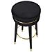 Sgabello Da Bar Paris Nero E Gold In Tessuto Su Gambe Nere - H 74 Cm - Foto miniatura 3