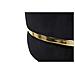 Sgabello Da Bar Paris Nero E Gold In Tessuto Su Gambe Nere - H 74 Cm - Foto miniatura 5