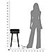 Sgabello Da Bar Paris Nero E Gold In Tessuto Su Gambe Nere - H 74 Cm - Foto miniatura 8