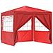 Tenda Party Rosso 250 x 250 x 240 cm PE e Acciaio - Foto miniatura 1