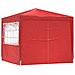 Tenda Party Rosso 250 x 250 x 240 cm PE e Acciaio - Foto miniatura 3