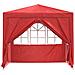 Tenda Party Rosso 250 x 250 x 240 cm PE e Acciaio - Foto miniatura 4