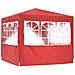 Tenda Party Rosso 250 x 250 x 240 cm PE e Acciaio - Foto miniatura 6
