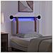 Testiera sospesa Con luce LED Grigio Nuvola PU Antico - Foto miniatura 5