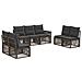 Set Divano da Giardino 7 pcs Grigio e Grigio Scuro polyrattan - Foto miniatura 1