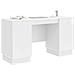 Scrivania Bianco Lucido 142,5 x 50 x 75 cm Legno ingegnerizzato - Foto miniatura 2
