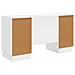 Scrivania Bianco Lucido 142,5 x 50 x 75 cm Legno ingegnerizzato - Foto miniatura 6