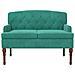 Loveseat con bottoni imbottiti Turchese 111 x 65 x 79 cm - Foto miniatura 3