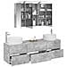 Set di mobili per il bagno 4 pcs Grigio Cemento - Foto miniatura 3