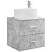 Set di mobili per il bagno 4 pcs Grigio Cemento - Foto miniatura 5