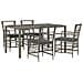 Set da pranzo per esterni 5 pz Grigio polyrattan - Foto miniatura 1