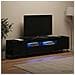 Mobile TV LED a 5 pezzi Nero Legno ingegnerizzato - Foto miniatura 5