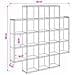 Scaffale da parete Grigio Cemento 100 x 13 x 100 cm - Foto miniatura 8