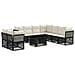 Set Divano da Giardino 10 pz Nero polyrattan - Foto miniatura 1
