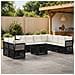 Set Divano da Giardino 10 pz Nero polyrattan - Foto miniatura 5