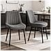 Set Di 2 Sedie Da Pranzo Seduta Imbottita 50x56x83cm - Grigio - Foto miniatura 3